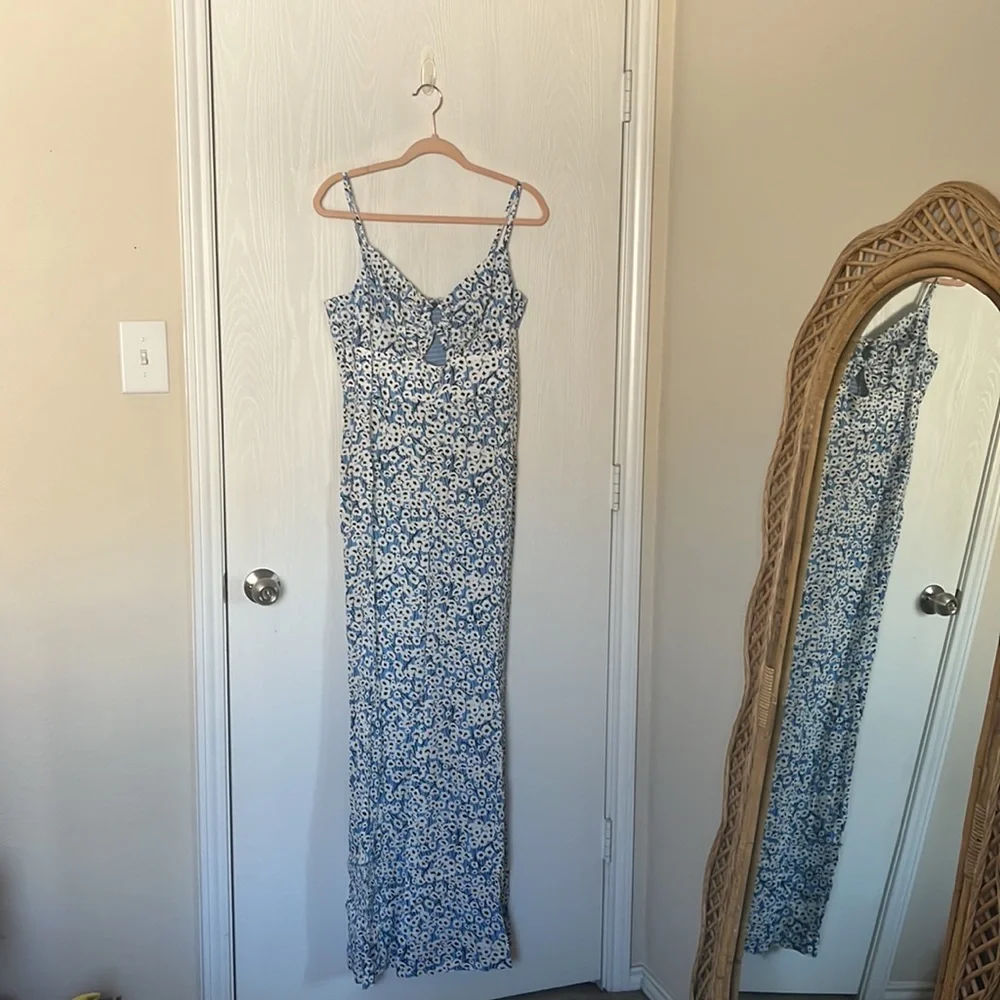 Anthropologie Hutch Ditsy Print Jumpsuit 💙🌼💙🌼 - Picture 6 of 11